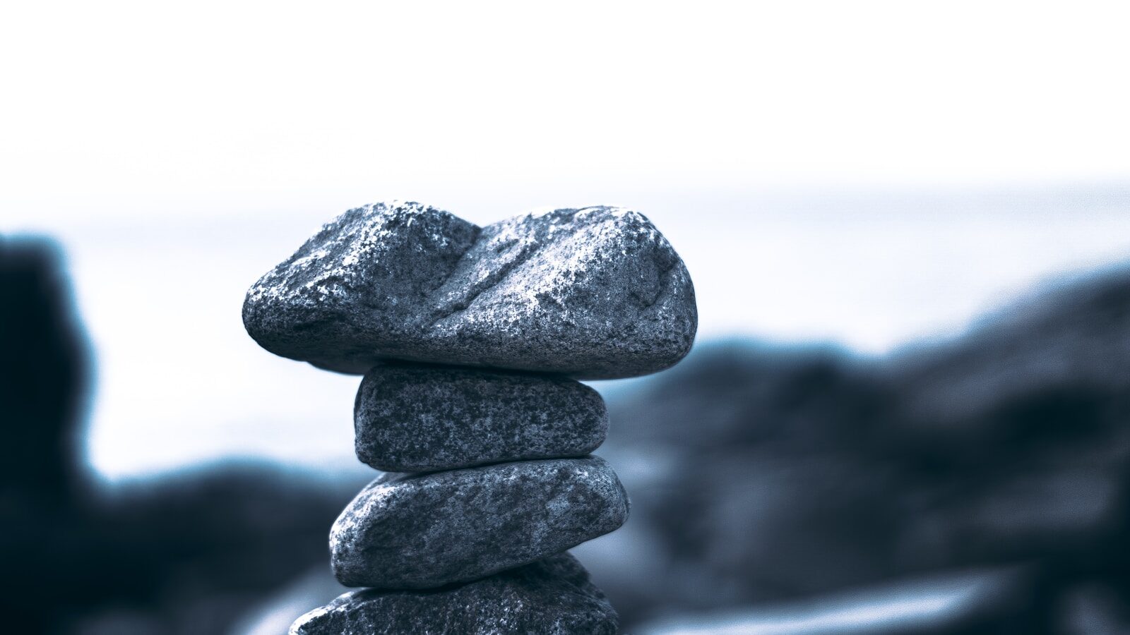 gray and black stone stack